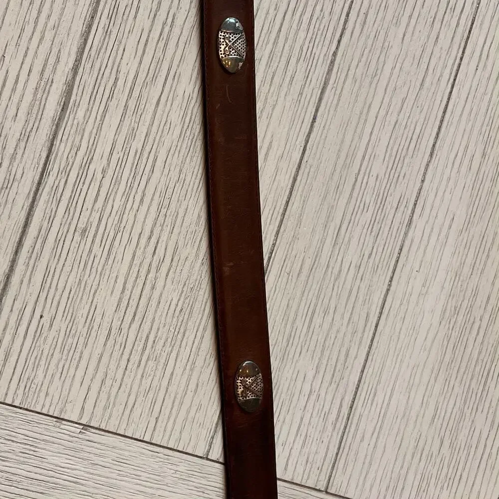 Silverwood- Men's Italian Genuine‎ leather Designer Golf Dress Belt. Size 40